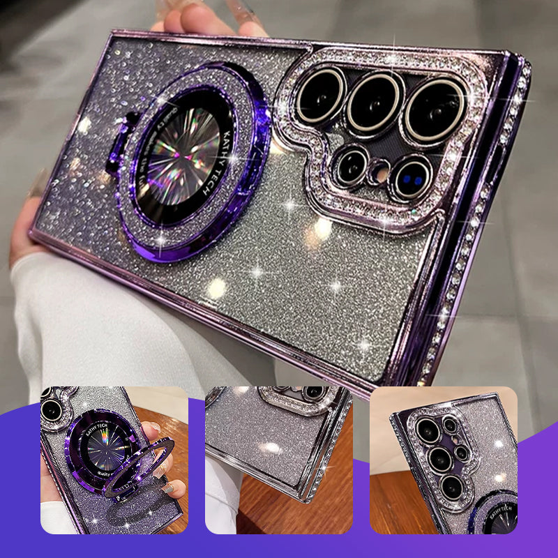Dazzling Folding Bracket That Sparkles Case Cover for Samsung S Series