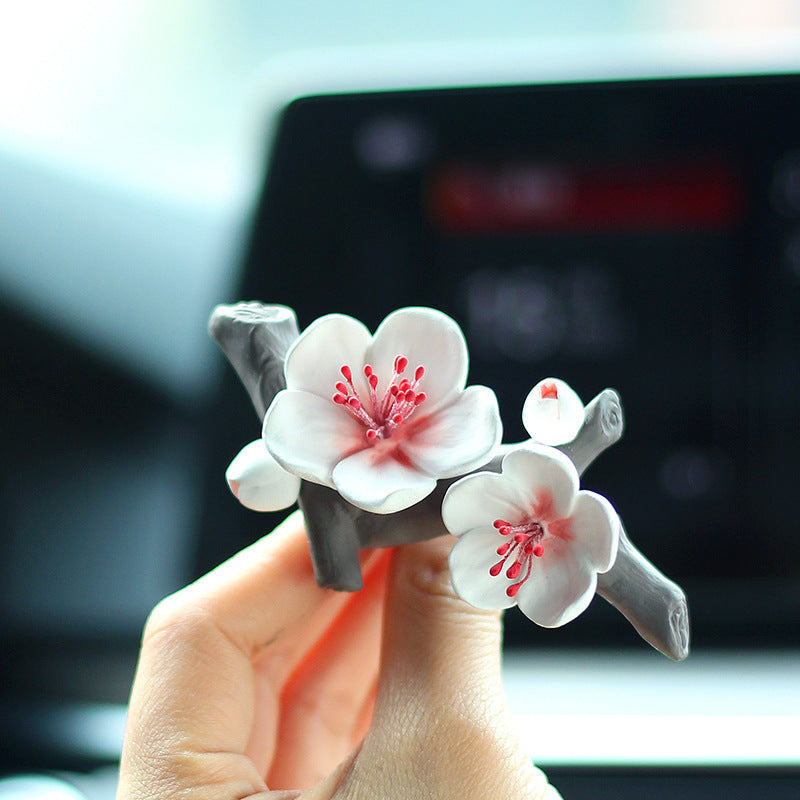 🌸🚗 The Blossoming Journey - Peach Blossom Branch Car Decor 🚗🌸