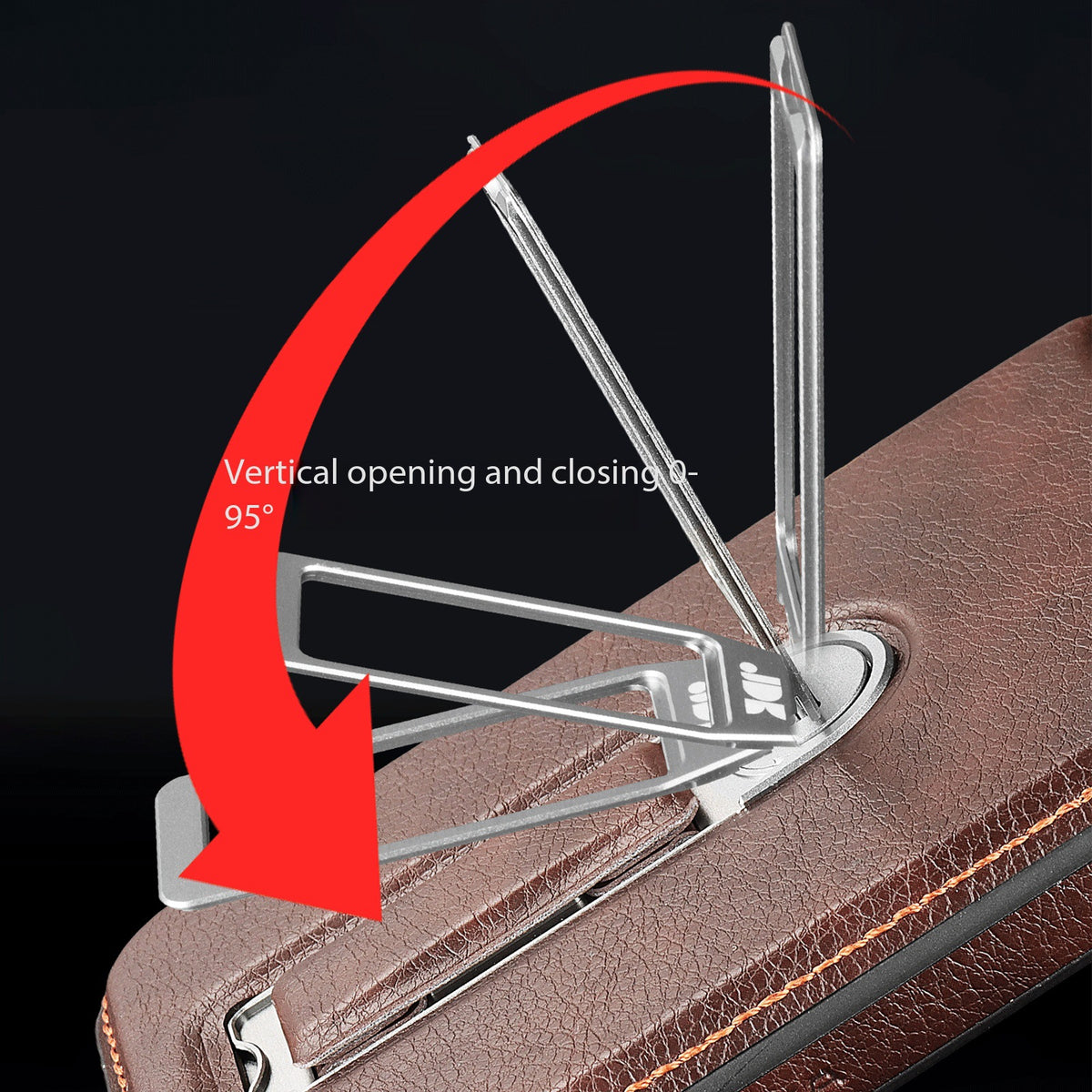 Leather Texture Smartphone Casing, iPhone Accessory with Metal Foldable Kickstand, Raised Camera Guard and Protection Features