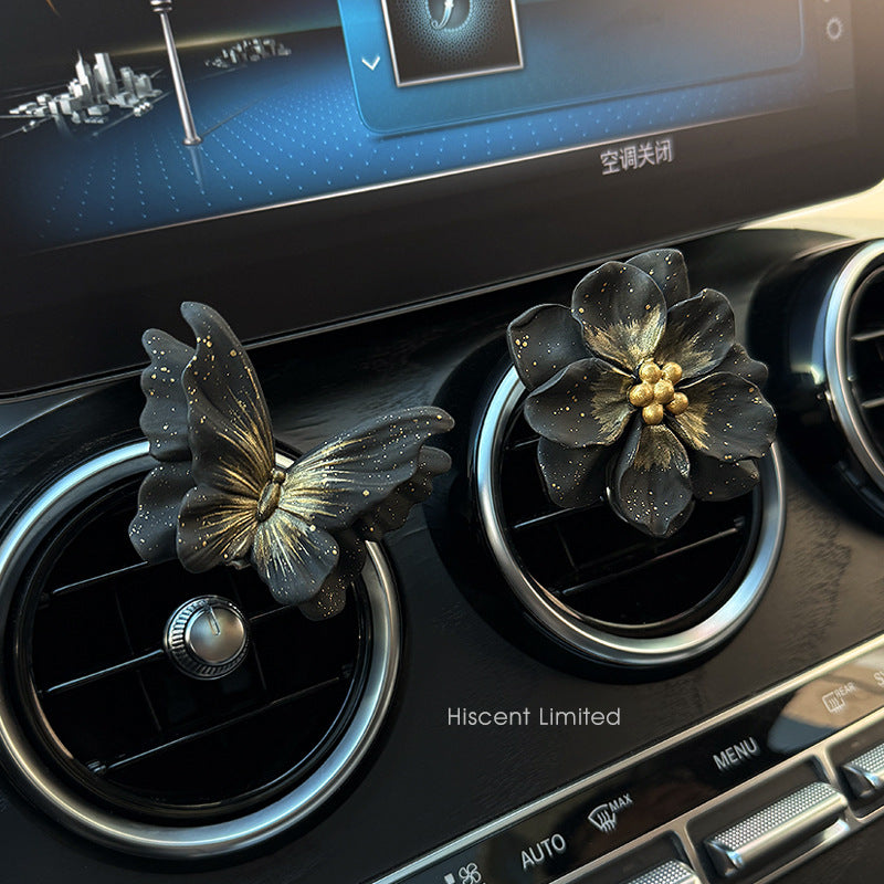 🦋✨ Midnight Bloom Vent Charm - Where Mystical Beauty Meets the Open Road ✨🌙