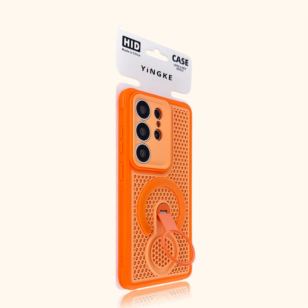 Polycarbonate Cellphone Case for Galaxy Series - Heavy Duty Protection, Foldable Stand Kickstand, Honeycomb Heat Dissipation, Wireless Charging Compatible, Shockproof, Magnetic Phone Accessories for Game Use, Automatic Flash Support