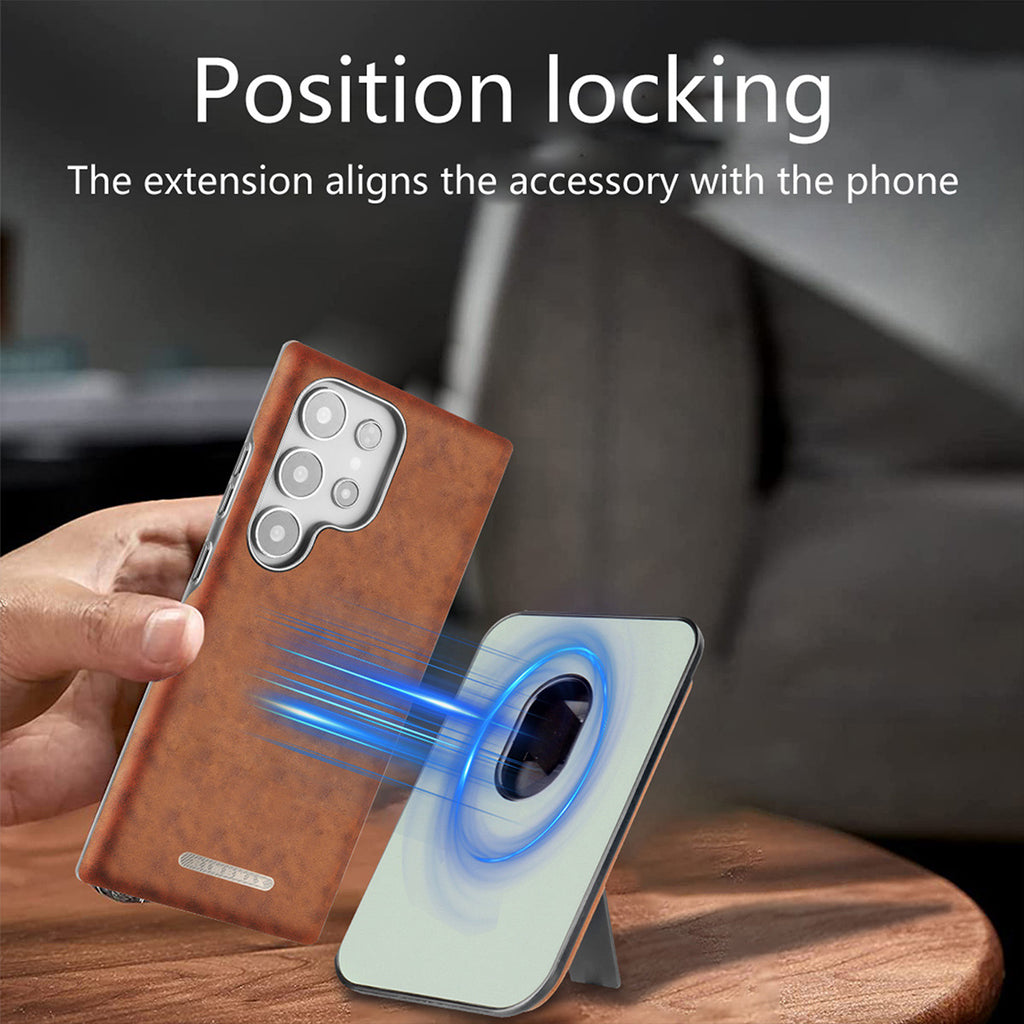 Leather Magnetic Card Case Holder Case Cover for Samsung S Series