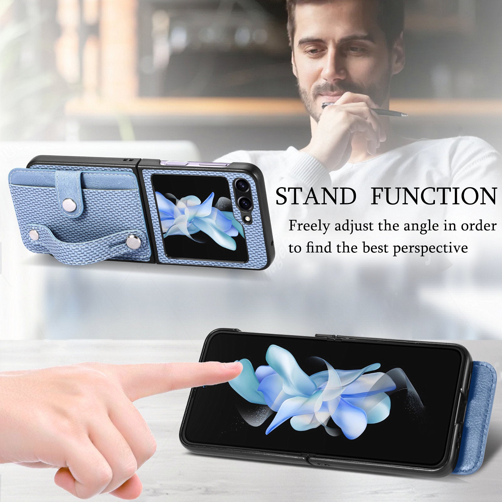 Braided Wristband Case Cover for Samsung Flip Serie