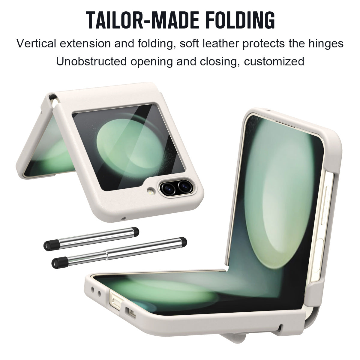 Leather Hinged Protective with Pen Slot Case Cover for Samsung Flip Serie