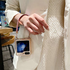 Stunning Glitter Hand Strap Case Cover for Samsung Flip Series