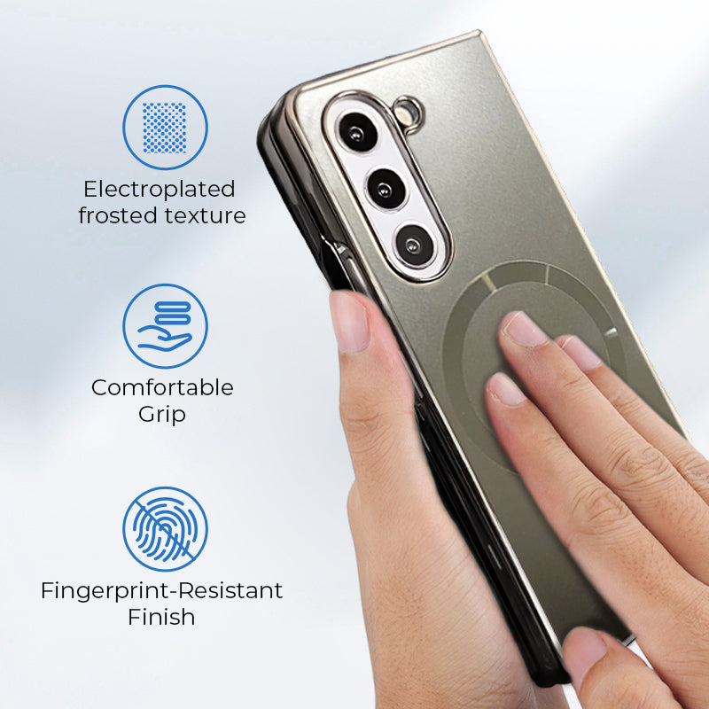Electroplated Frosted Magnetic Case Cover for Samsung Fold Series