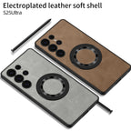 Suede Leather Magnetic Folding Stand Case Cover for Samsung S Series