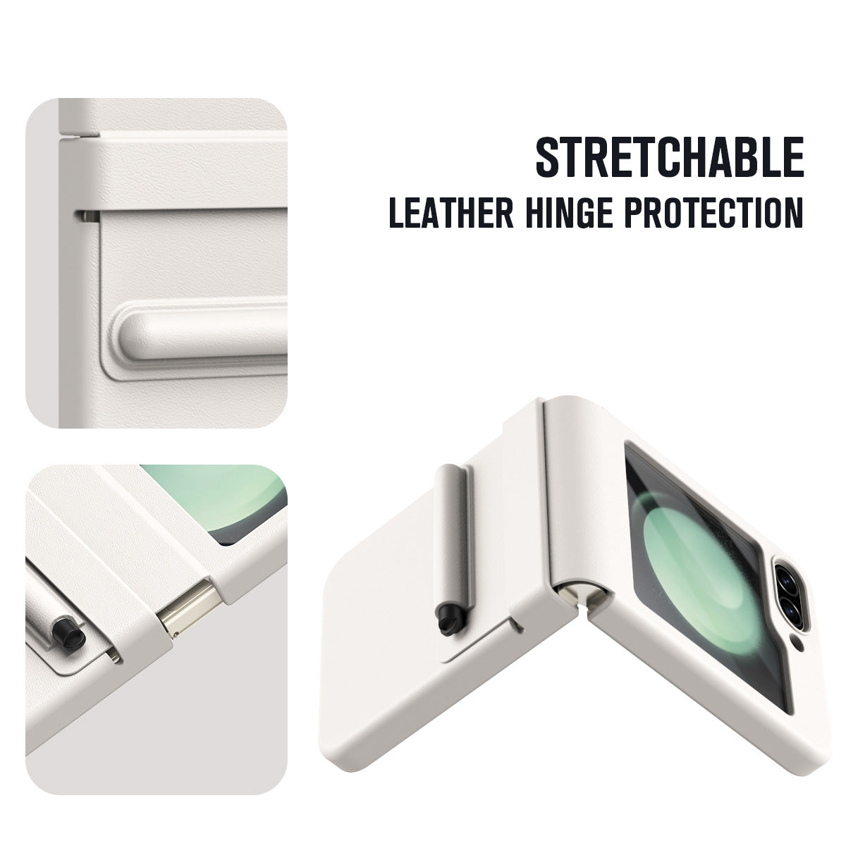 Leather Hinged Protective with Pen Slot Case Cover for Samsung Flip Serie