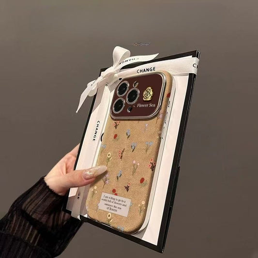 3D Floral Design Brown Leather Case for iPhone - Buy 2: FREE SHIPPING🛫 & 40% OFF 2nd🔥