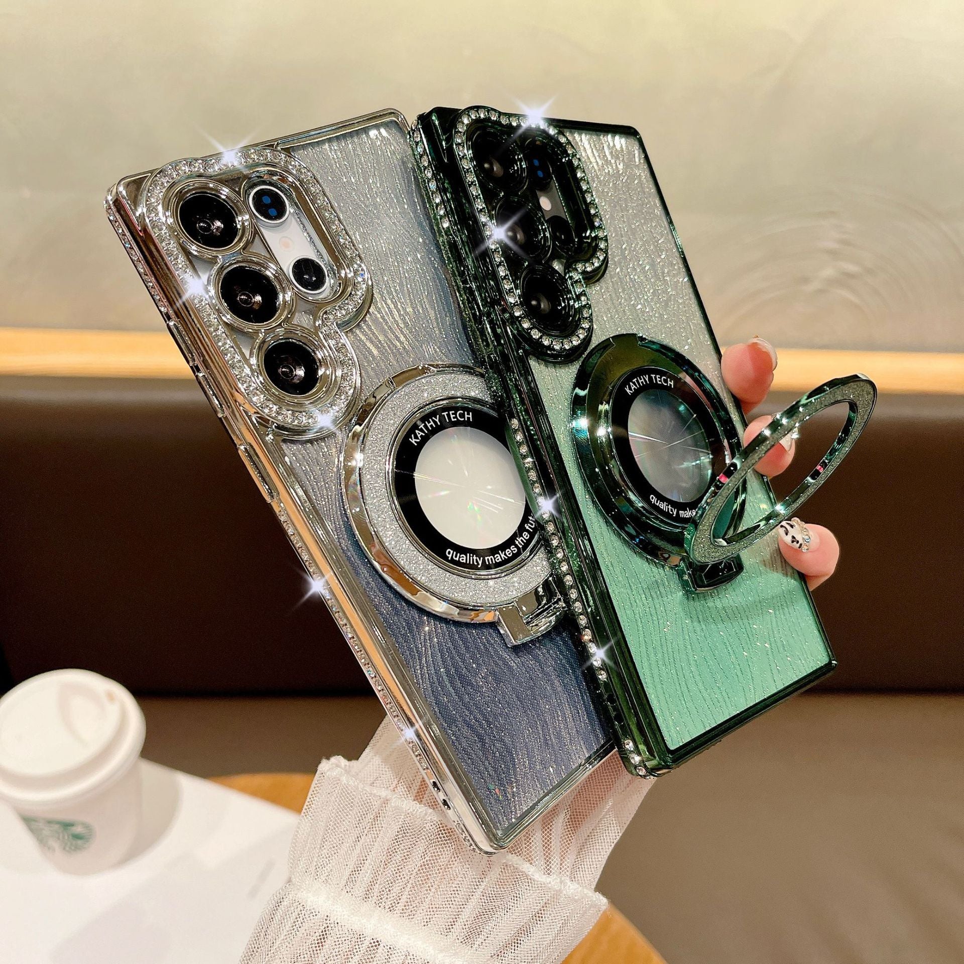 🔥Dazzling Folding Bracket That Sparkles Case Cover for Samsung S Series