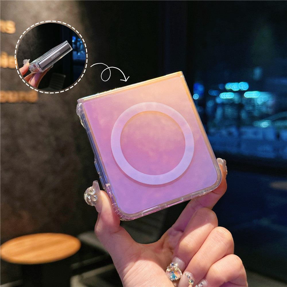 Laser Color Changing Case Cover for Samsung Flip Series