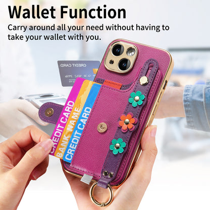 Colorful Leather Flower Case Cover for iPhone