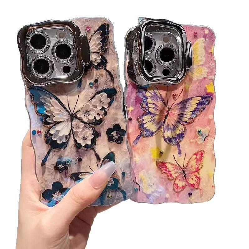 Oil Painting Style Butterfly Case Cover for iPhone