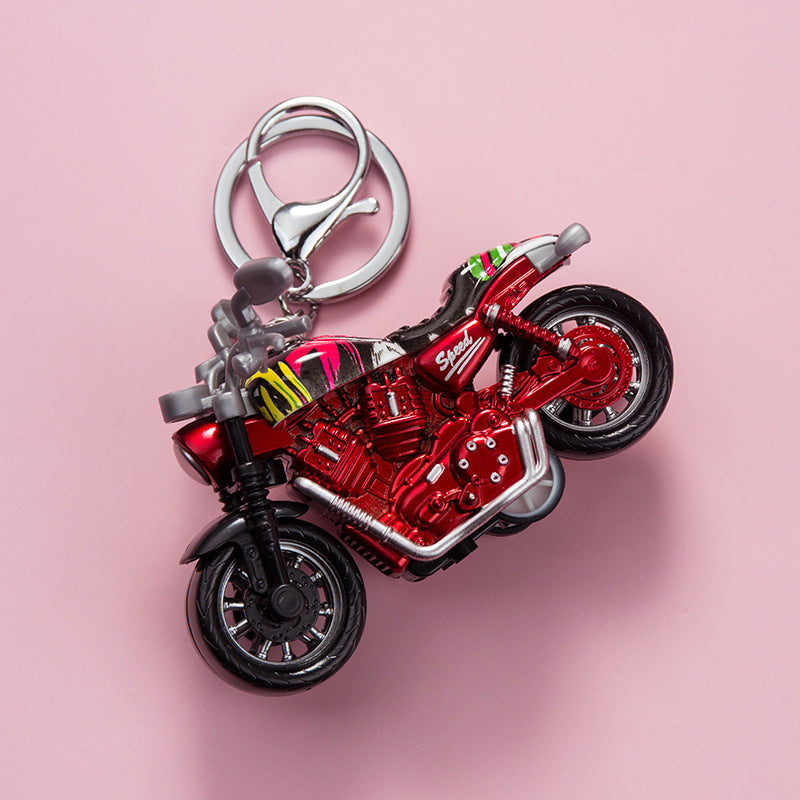 🏍️✨ REV UP YOUR KEYS! The Realistic Rolling Motorcycle Keychain ✨🏍️