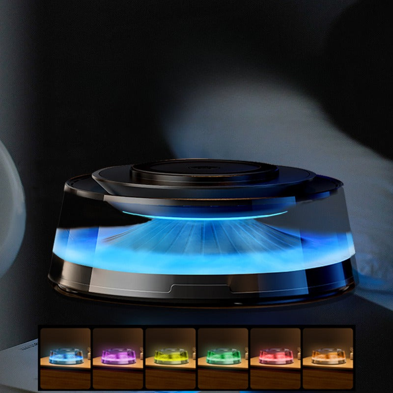 Car Aromatherapy Ambient Light with Magnetic Charging and Bluetooth Speaker Functionality