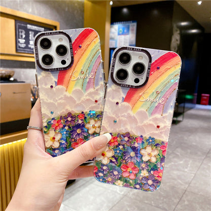 Rainbow Waterfall Flower Sea Case Cover for iPhone