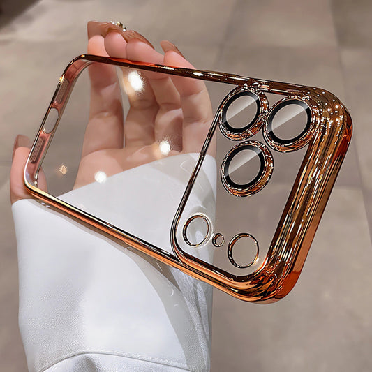Electroplated Frame Anti-Oxidation Transparent Case for iPhone