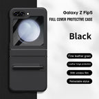Leather Hinged Protective with Pen Slot Case Cover for Samsung Flip Serie