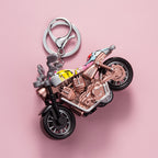 🏍️✨ REV UP YOUR KEYS! The Realistic Rolling Motorcycle Keychain ✨🏍️