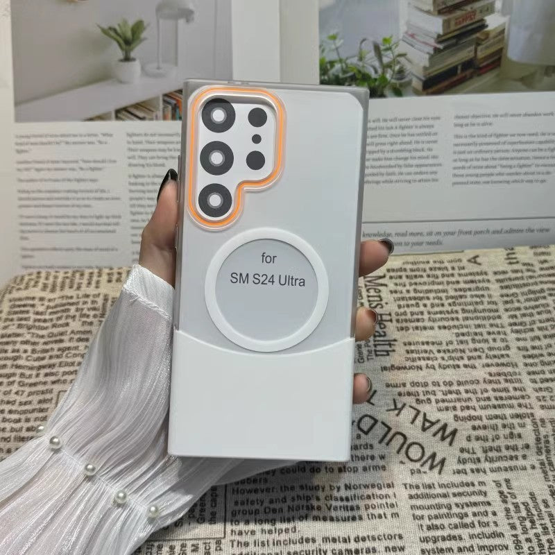 Two-Color Splicing Magnetic Frosted Case Cover for Samsung S Series