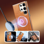 Leather Exterior and Suede Interior Luxury Case Cover for Samsung S Series