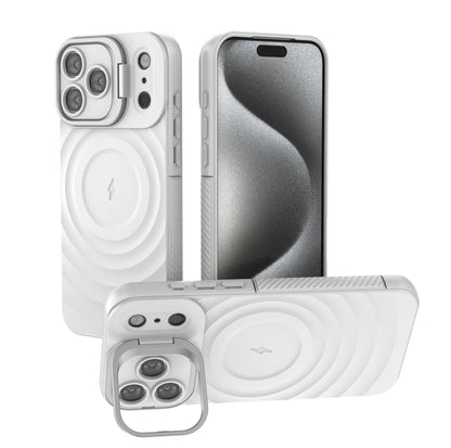 Soft Silicone Metal Lens Protector iPhone Case with Built-in Magnetic Ring