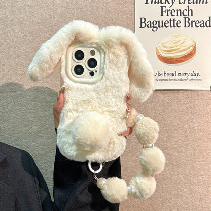 Plush Rabbit iPhone Case - Includes a Free Plush Bracelet
