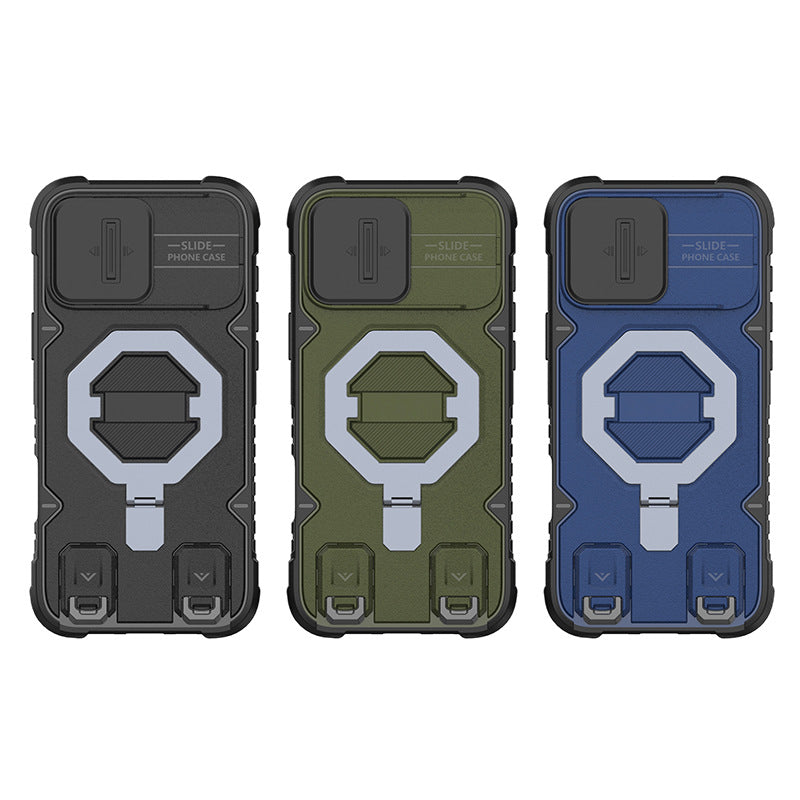 Tactical Shield Heavy-Duty Magnetic Case with Slide Camera Cover & Utility Lanyard
