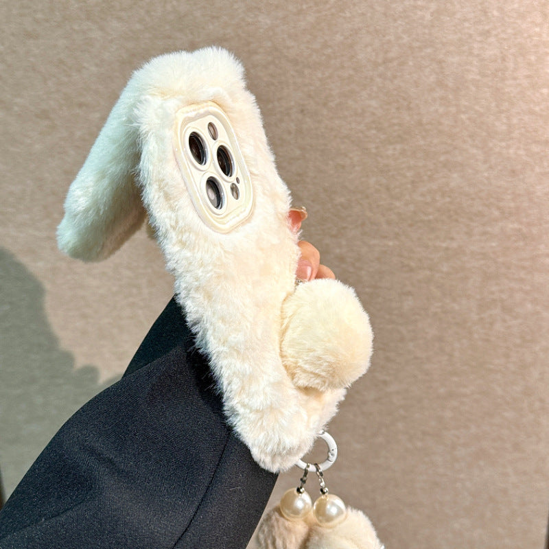 Plush Rabbit iPhone Case - Includes a Free Plush Bracelet