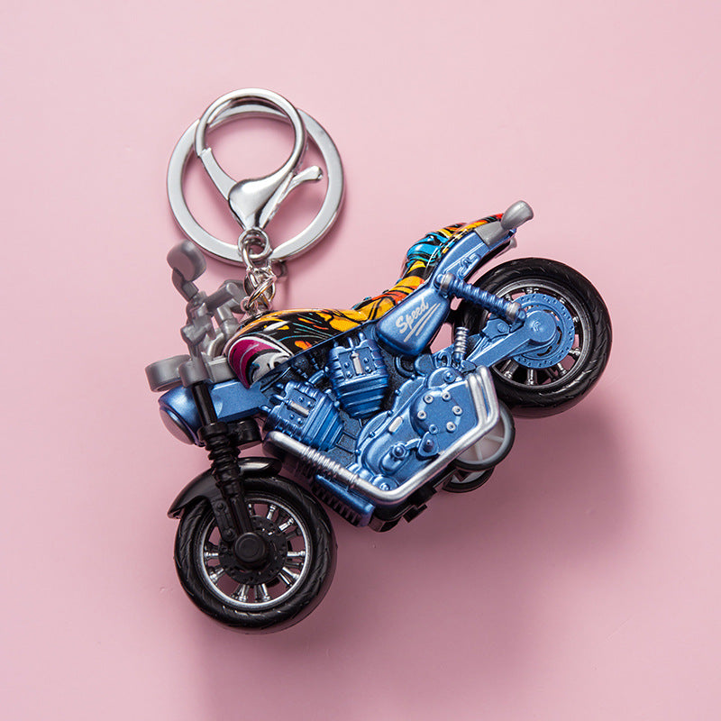 🏍️✨ REV UP YOUR KEYS! The Realistic Rolling Motorcycle Keychain ✨🏍️