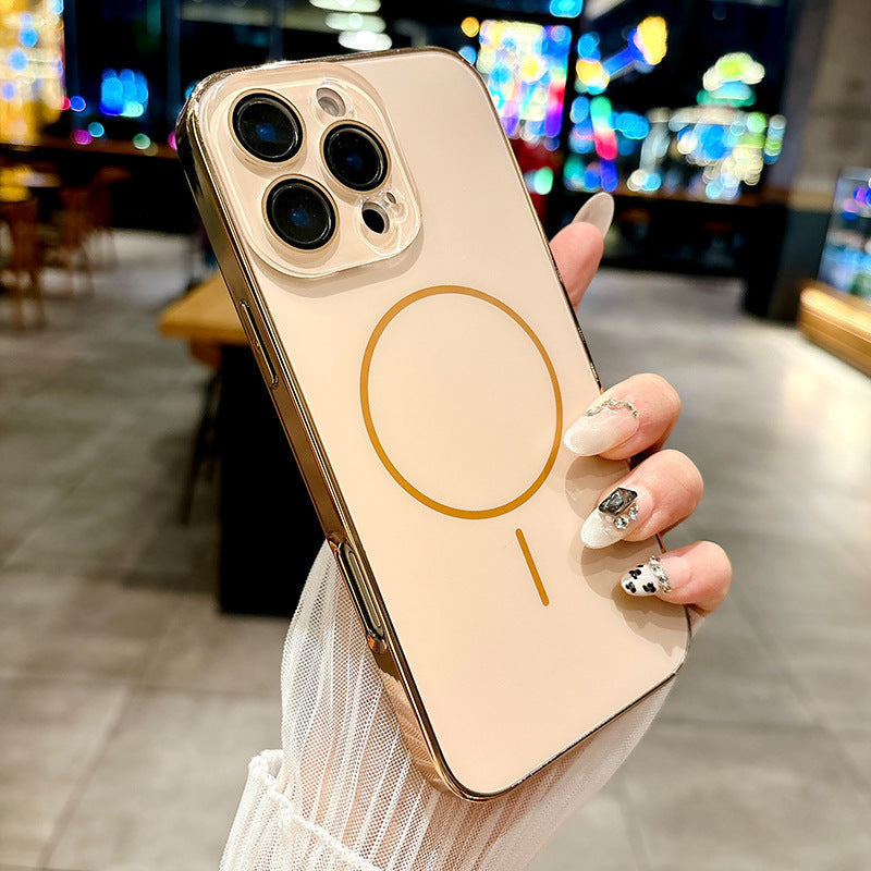 Frosted Electroplated Frame Case Cover for iPhone