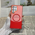 Two-Color Splicing Magnetic Frosted Case Cover for Samsung S Series