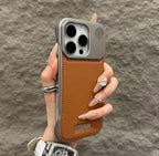 Metal Leather Aroma Case Cover for iPhone