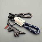 Aluminum Alloy Dinosaur Charm Paired with a Hand-woven Bracelet-🔥Second Item at 40% OFF