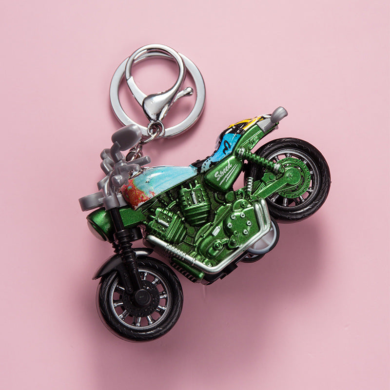 🏍️✨ REV UP YOUR KEYS! The Realistic Rolling Motorcycle Keychain ✨🏍️