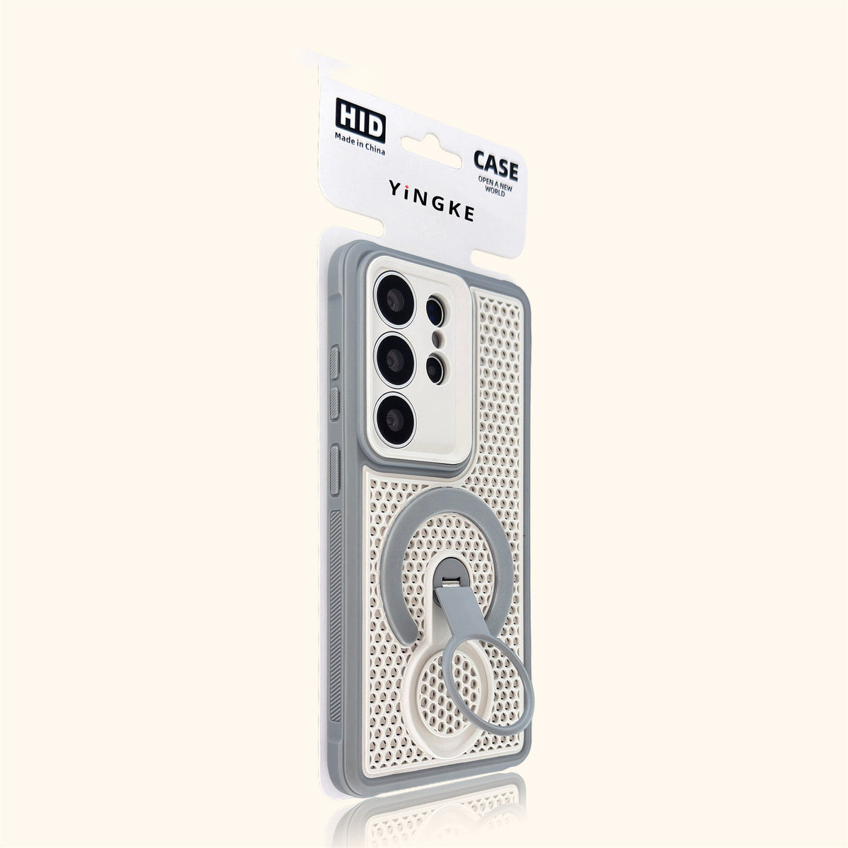 Polycarbonate Cellphone Case for Galaxy Series - Heavy Duty Protection, Foldable Stand Kickstand, Honeycomb Heat Dissipation, Wireless Charging Compatible, Shockproof, Magnetic Phone Accessories for Game Use, Automatic Flash Support
