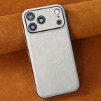Retro PU Leather Magnetic Phone Case Compatible with iPhone 17 Series, Built‑in Mag‑Safe Magnets, Camera Raised Protection Shockproof Slim Cover