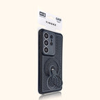 Polycarbonate Cellphone Case for Galaxy Series - Heavy Duty Protection, Foldable Stand Kickstand, Honeycomb Heat Dissipation, Wireless Charging Compatible, Shockproof, Magnetic Phone Accessories for Game Use, Automatic Flash Support