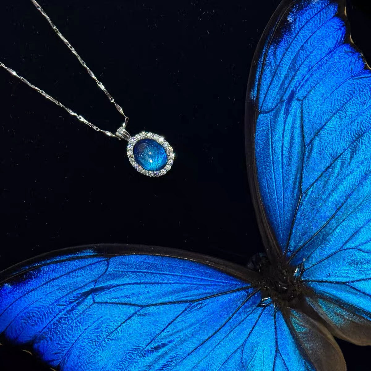 🌊💎 Ocean's Soul Blue Sapphire Necklace - Wear the Magic of Moonlit Seas 💎🌊