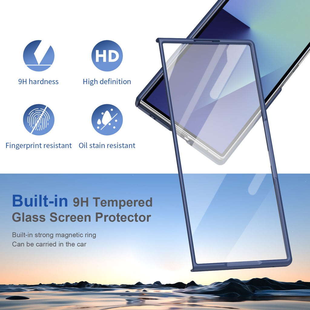 Satin-Finish Magnetic Hinge Screen-Covering Case Cover for Samusng Fold Series