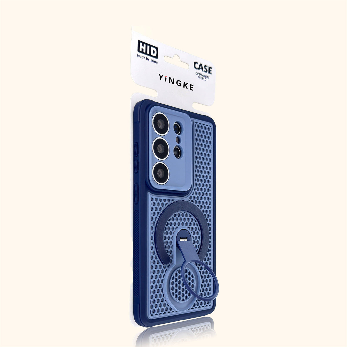 Polycarbonate Cellphone Case for Galaxy Series - Heavy Duty Protection, Foldable Stand Kickstand, Honeycomb Heat Dissipation, Wireless Charging Compatible, Shockproof, Magnetic Phone Accessories for Game Use, Automatic Flash Support