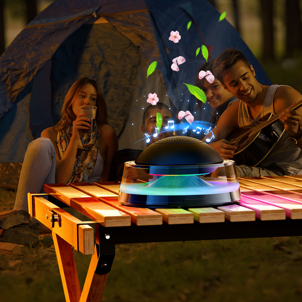 Car Aromatherapy Ambient Light with Magnetic Charging and Bluetooth Speaker Functionality