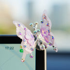 Diamond Butterfly Ornament with Fluttering Wings