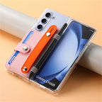 Multifunctional Card Case and Portable Wrist Strap Case Cover for Samsung Fold Series