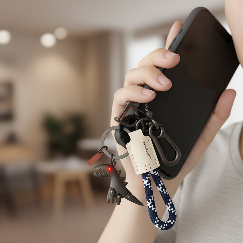 Aluminum Alloy Dinosaur Charm Paired with a Hand-woven Bracelet-🔥Second Item at 40% OFF