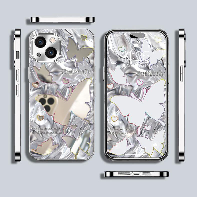Mirror Butterfly Case Cover for iPhone
