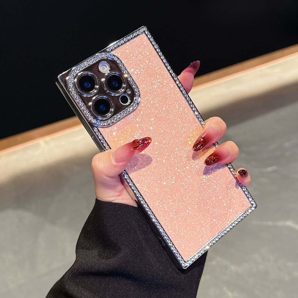 Glitter Powder with Diamond Case Cover for iPhone