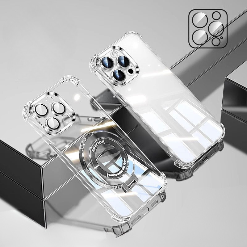 Electroplated Stand Thickened Protective Case Cover for iPhone