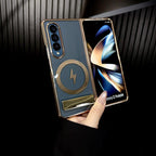 Electroplated Transparent Anti-oxidation Magnetic Case Cover for Samsung Fold Series