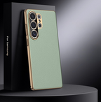 Hidden Magnetic Ring Luxury Leather Case Cover for Samsung S Series